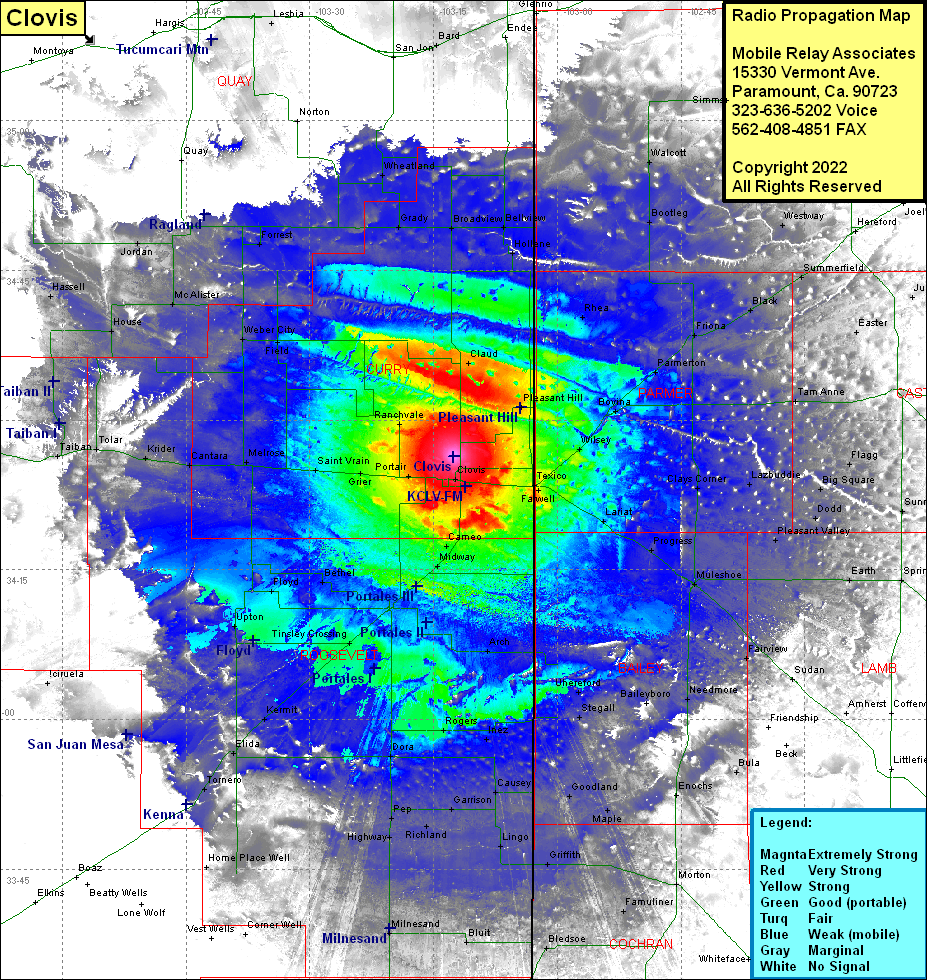 heat map radio coverage Clovis